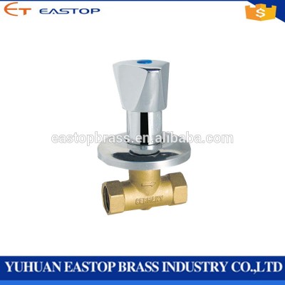 Yuhuan water male female angle ball cock brass stop valve with ornate cap